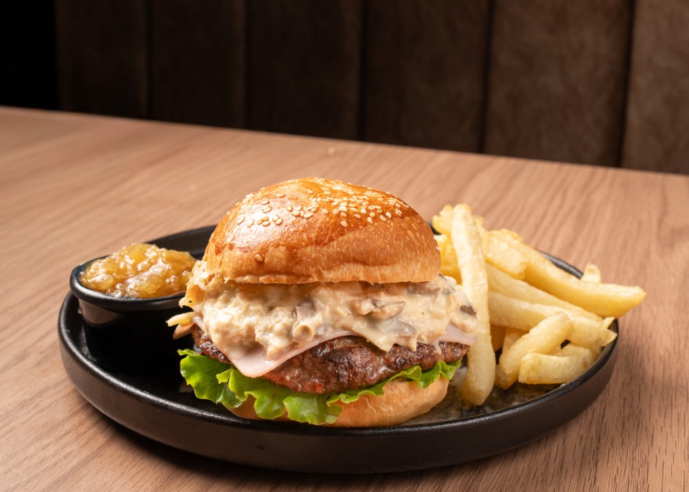 HAMBURGUESA CHAMPINONES