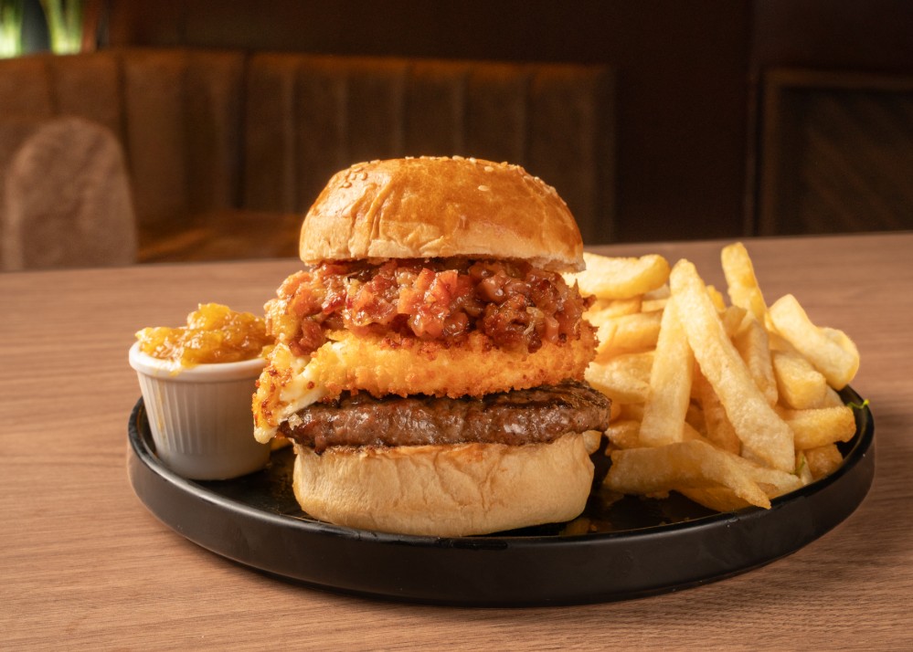 Hamburguesa crispy + papa